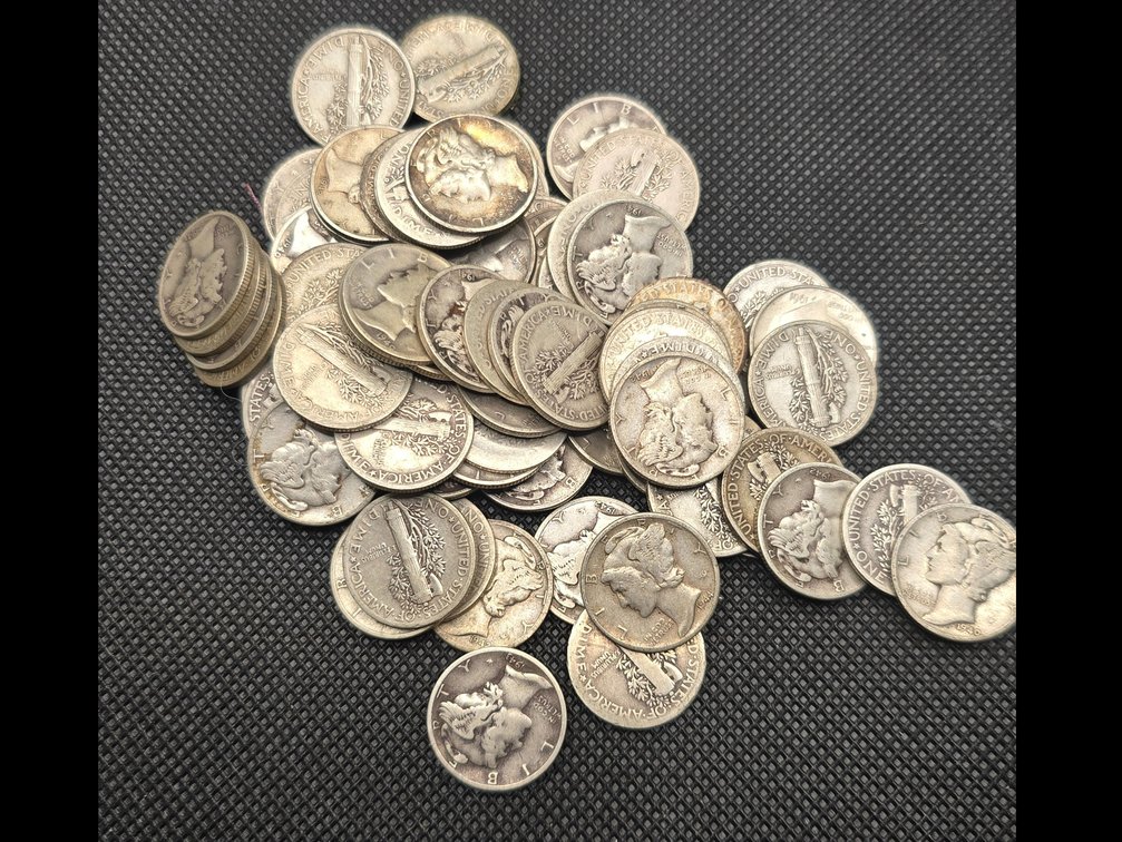76 Mercury Silver Dimes