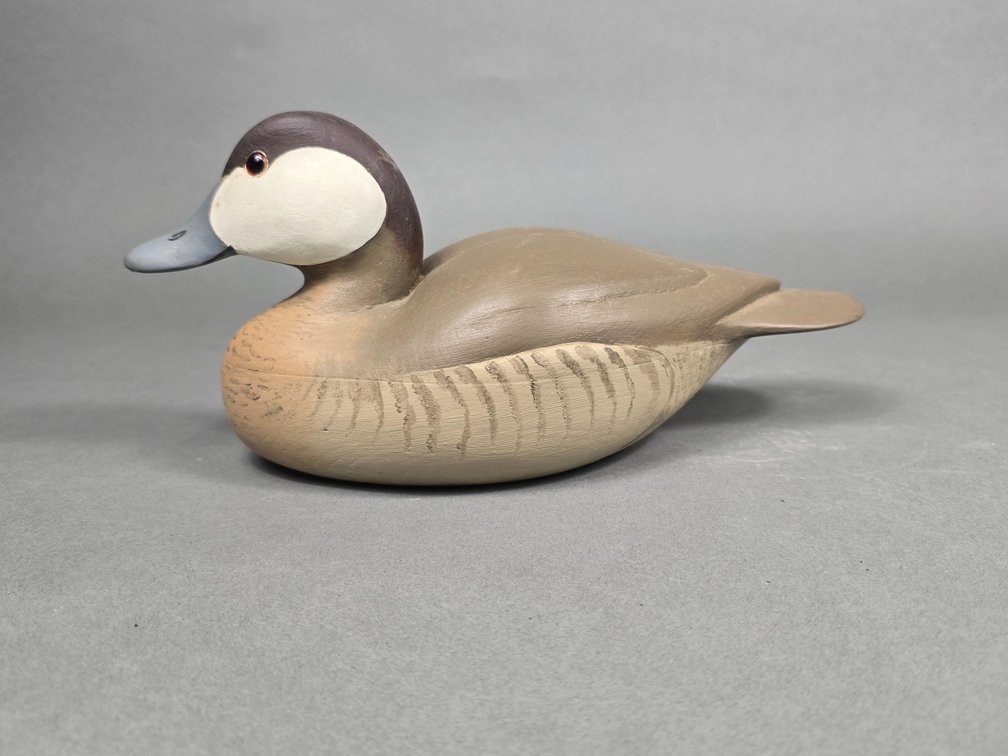 Ruddy Duck With Carved HM Signature
