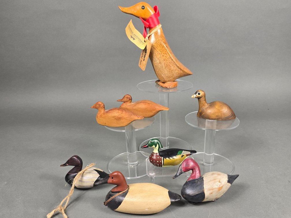 Selection of (8) Carved Ducks