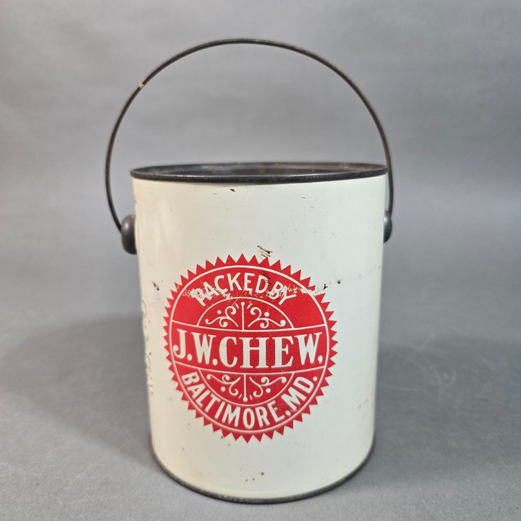 J. W. Chew Brand 1/2 Gallon Oyster Can