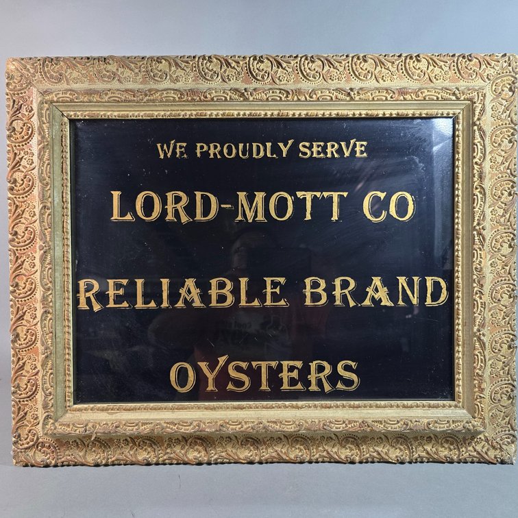 Rare Lord-Mott Oyster Sign