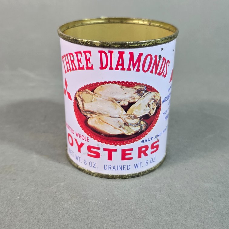 Three Diamonds Brand Oyster Can