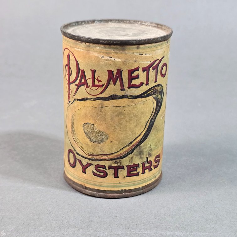 Palmetto Brand Paper Label Oyster Can