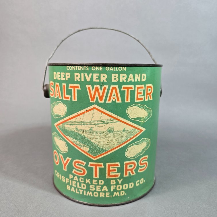 Deep River Brand Bail Oyster Can