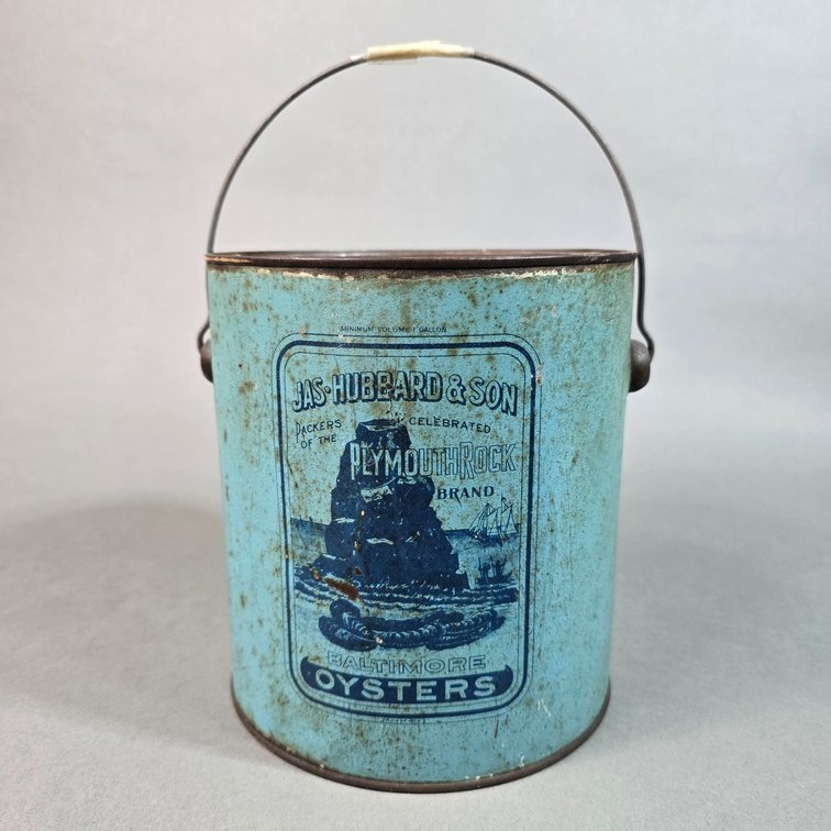 Jas. Hubbard  & Son "Plymouth Rock" Brand Oyster Can