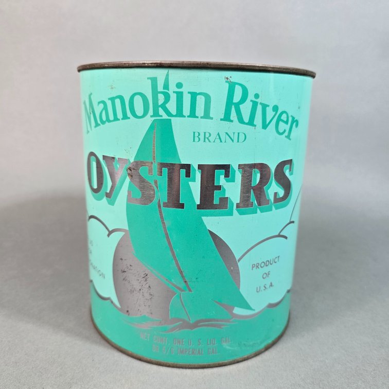 Manokin River Brand Oyster Can