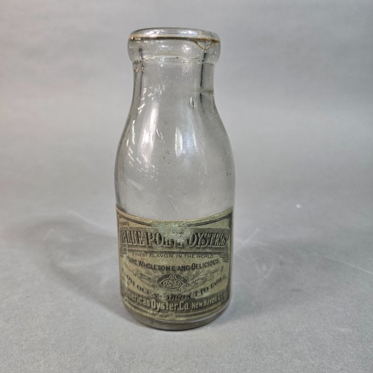 Blue Point Paper Label Oyster Jar