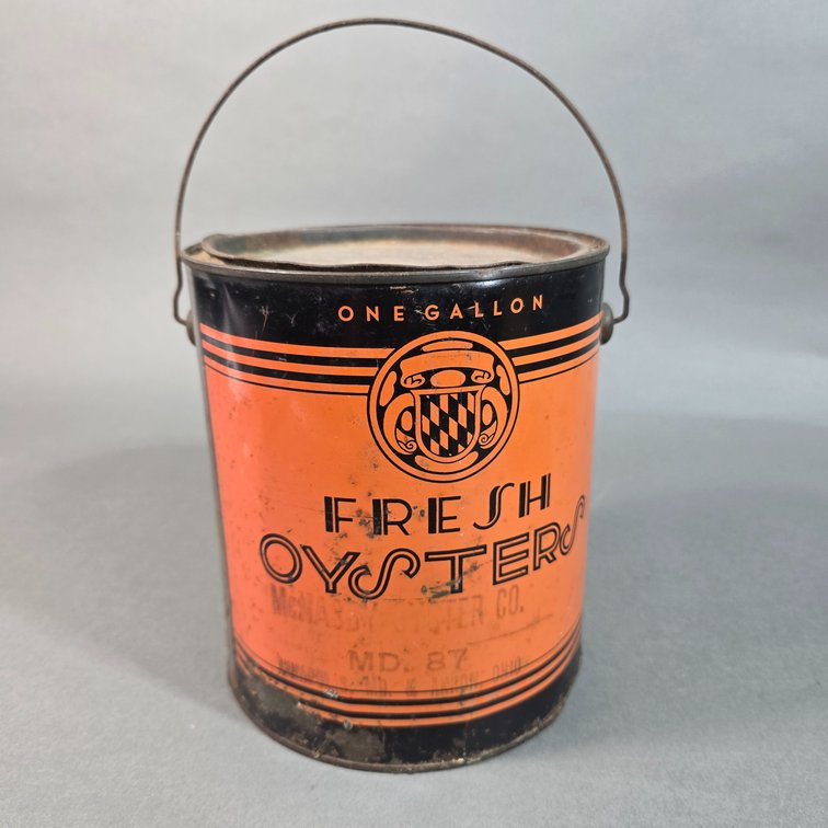 McNasby Brand Bail Handle Oyster Can