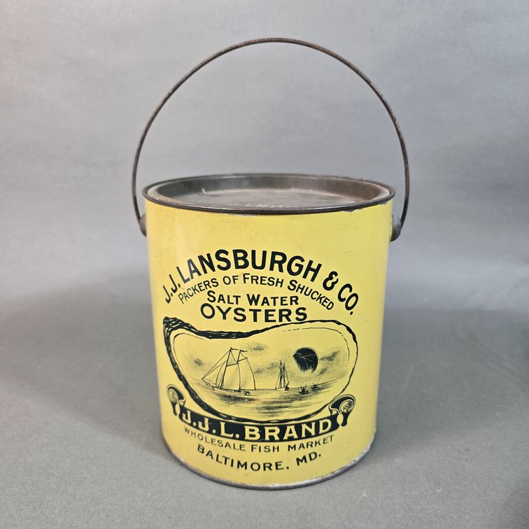 J. J. L. Brand One Gallon Bail Oyster Can