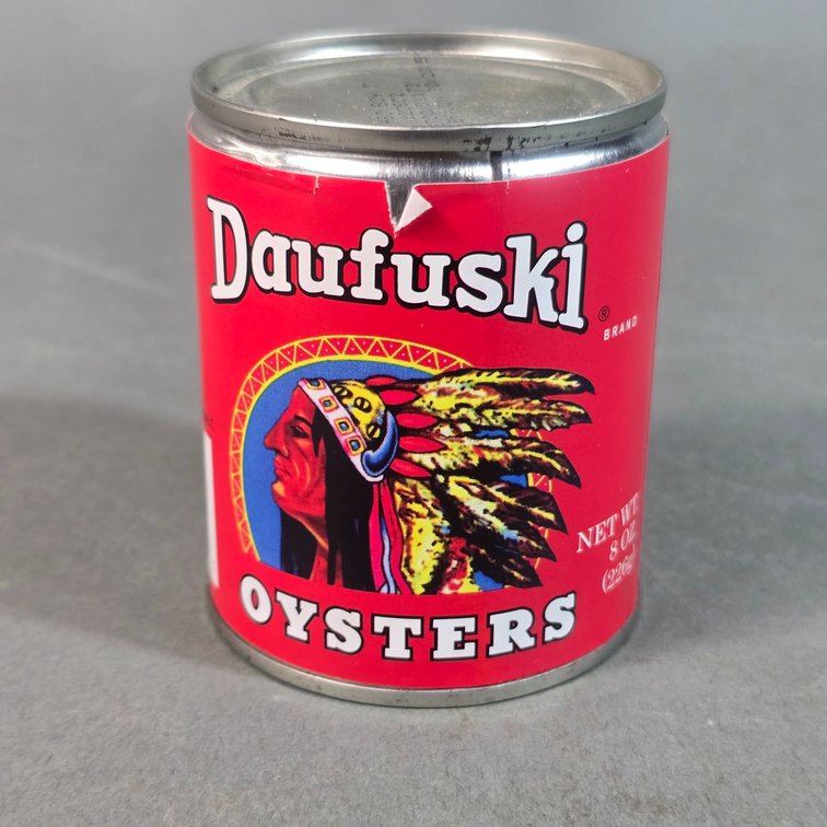 Daufuski Brand Paper Label Oyster Can