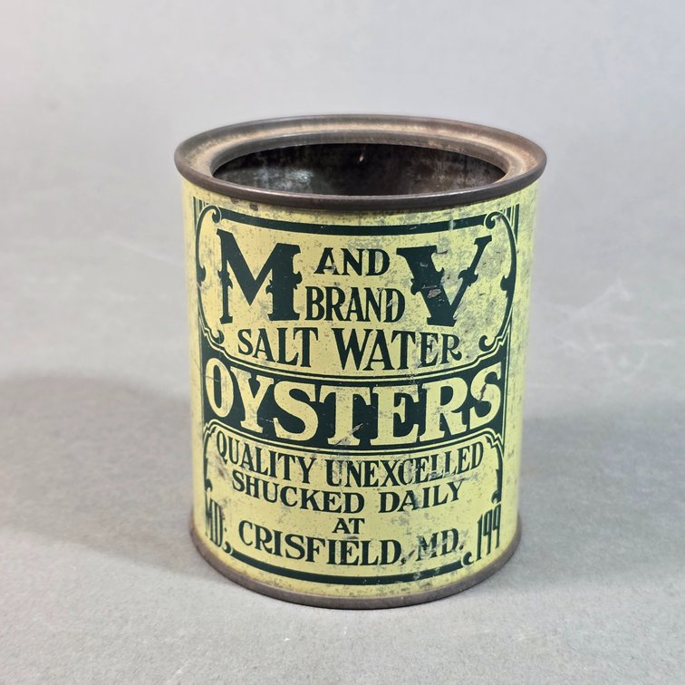 M and V Brand Oyster Can