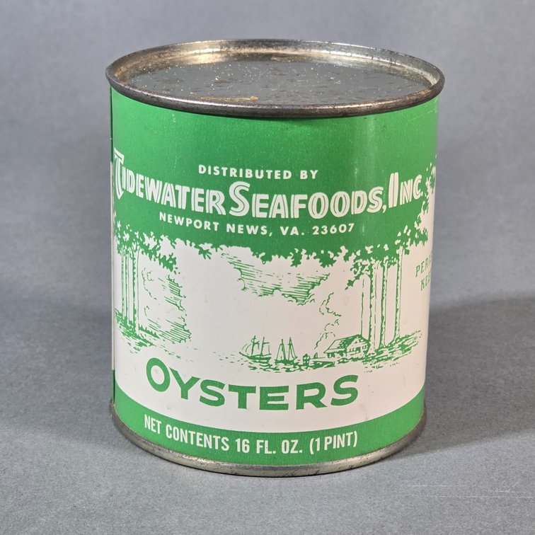 Tidewater Brand Oyster Can