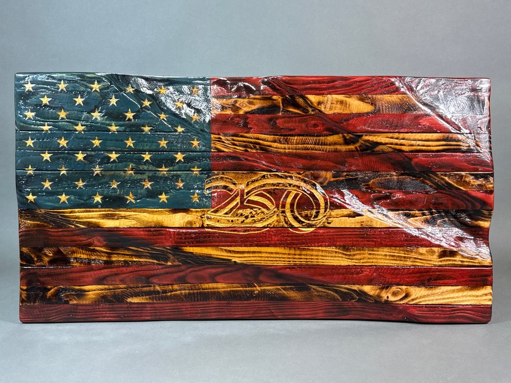 Michael Ennis, Pocomoke, MD, Carved Flag
