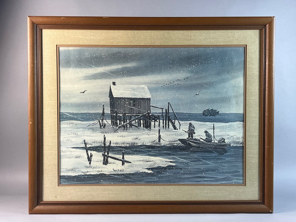 Willie Crockett, Onancock, VA, Watercolor Print