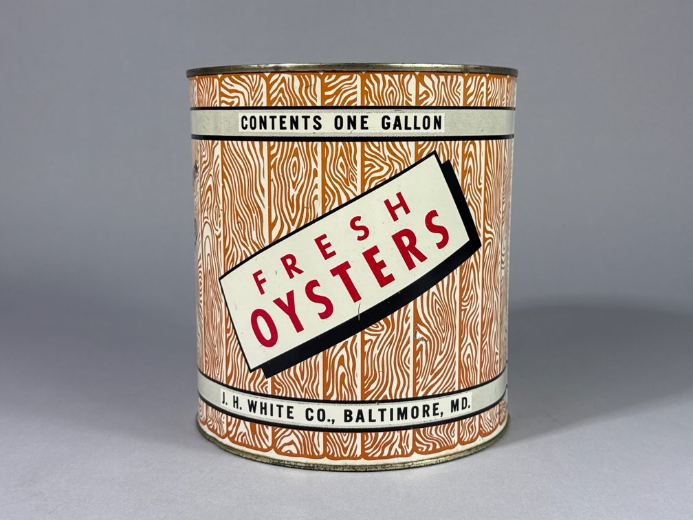 J H White Co Oyster Can