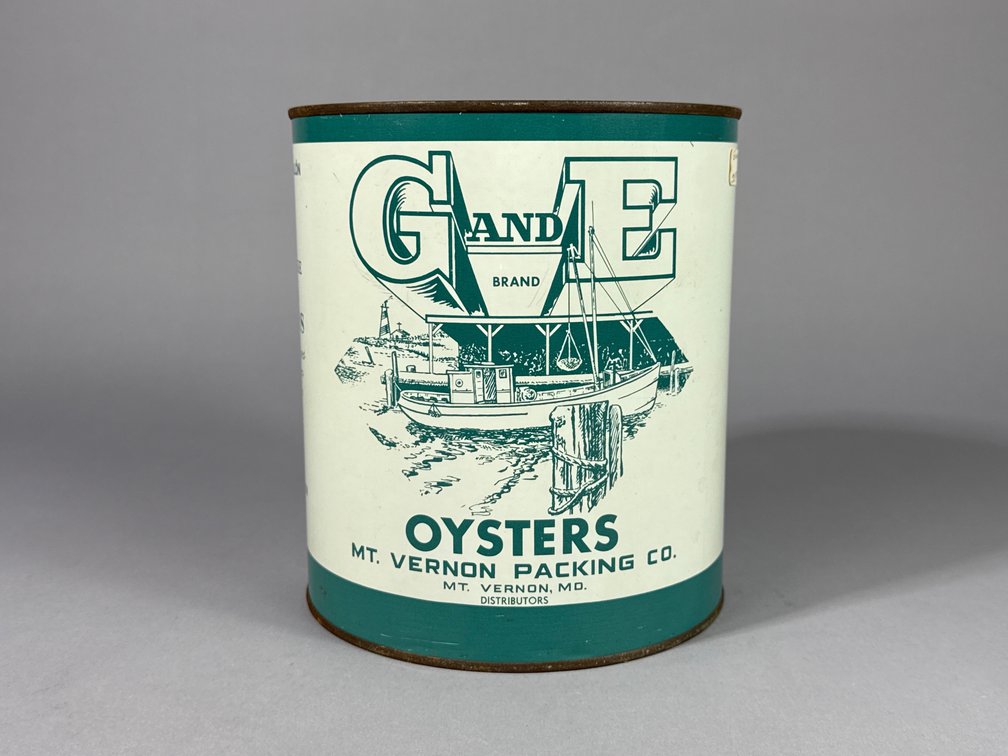 G and E Brand Oyster Can