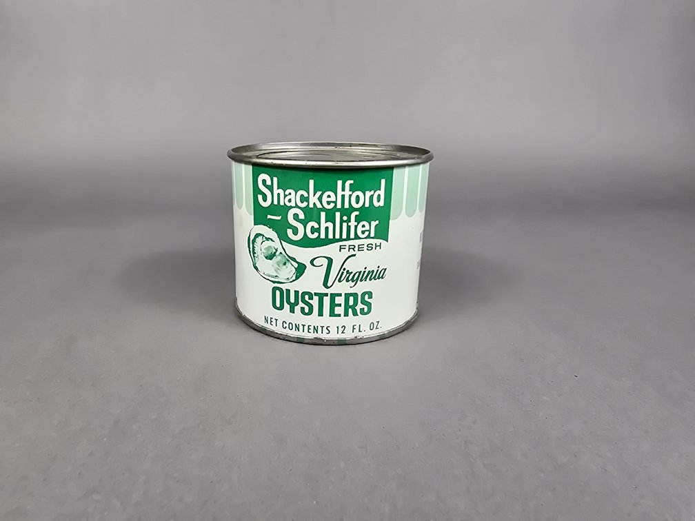 Shackelford-Schlifer Brand Oyster Can 