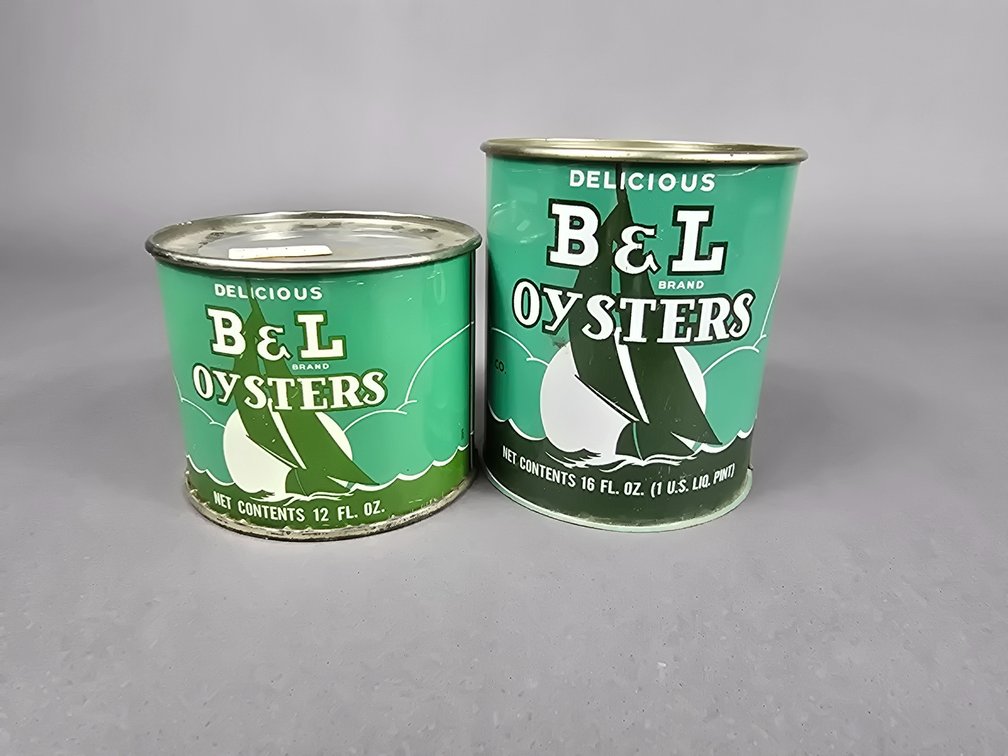 B&L Brand Oyster Cans
