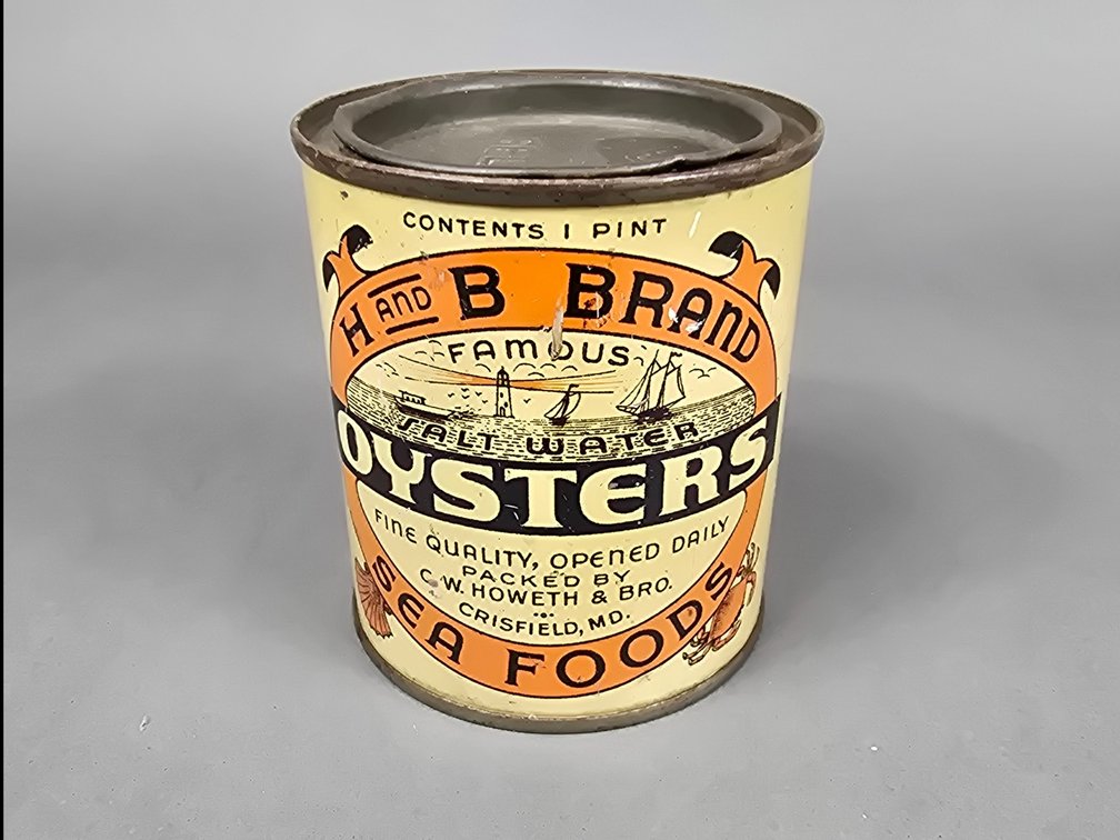 H AND B Brand Oyster Can 
