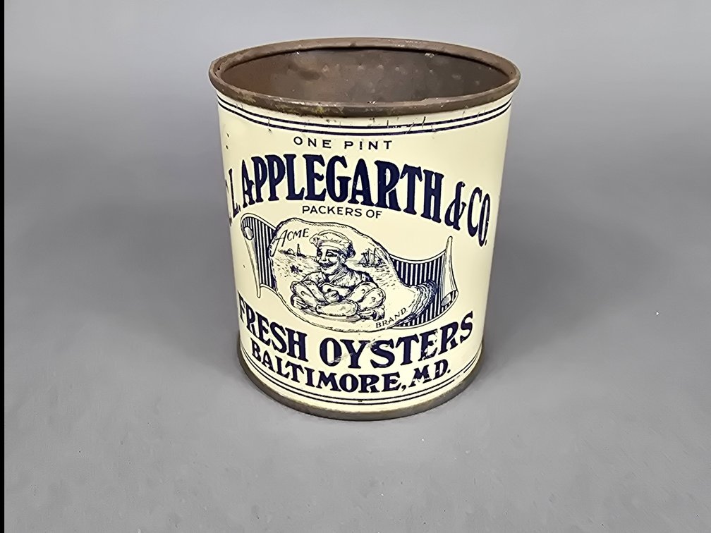 C.L. Applegarth Brand Oyster Can 