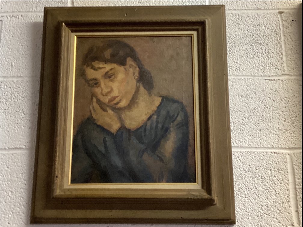 Art of a Woman Signed Moses Soyer 23” Tall