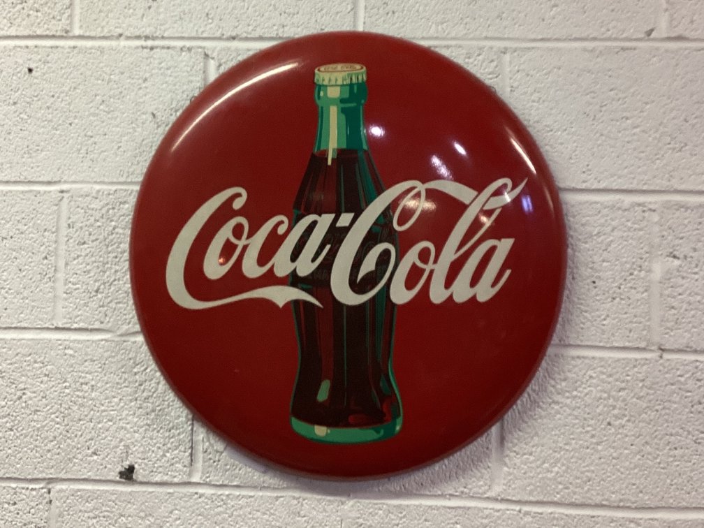Coca Cola Metal Sign 24” Round 