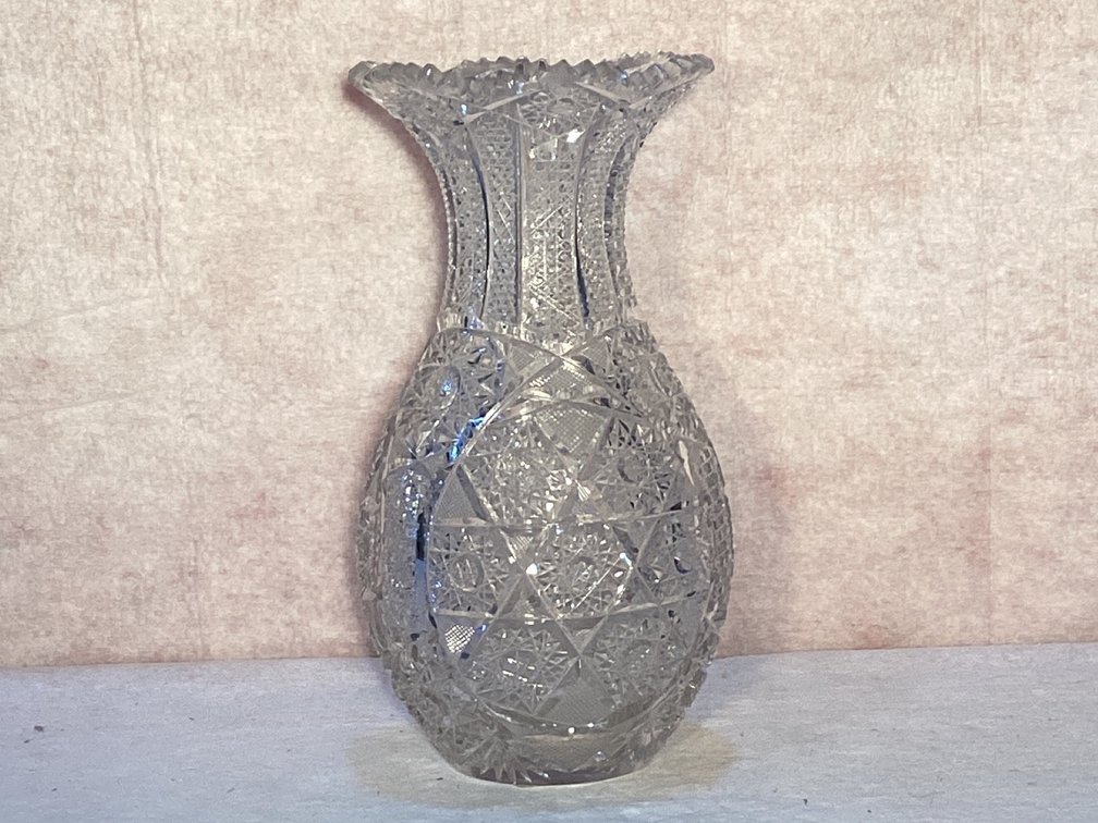 Cut Crystal Vase 16" Tall