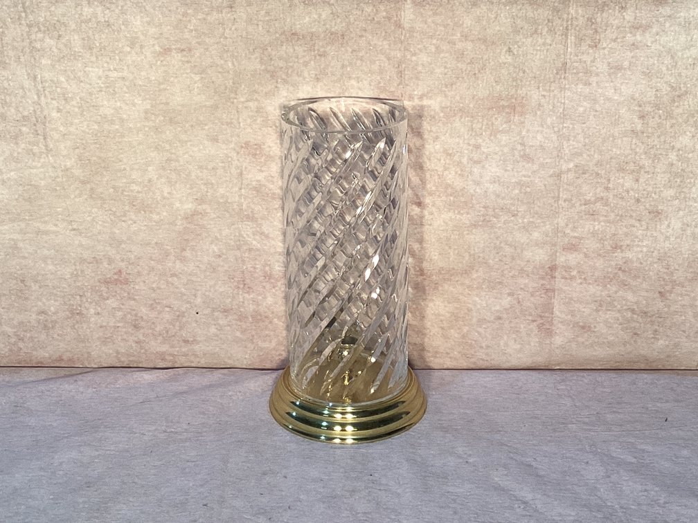 Waterford Crystal Candle Holder 13” Tall 16” Round