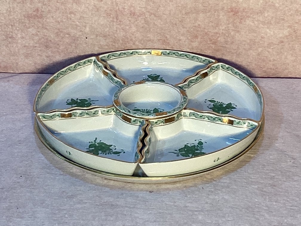 Herend 5 Section Hors D’Oeuvres Dish
