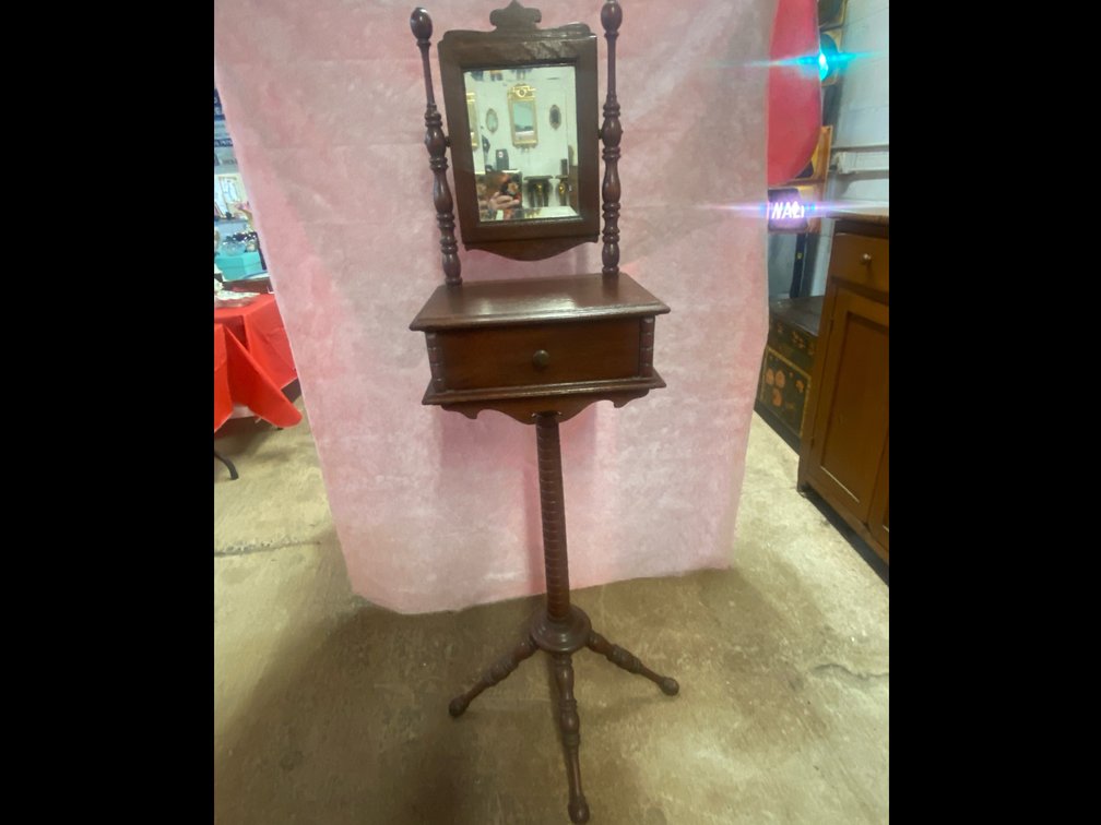 Shaving Stand with Mirror 61” Tall 16” Wide 