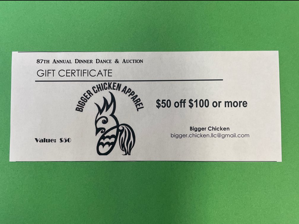 Bigger Chicken Gift Certificate 