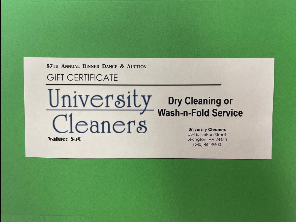 University Cleaners Gift Card 