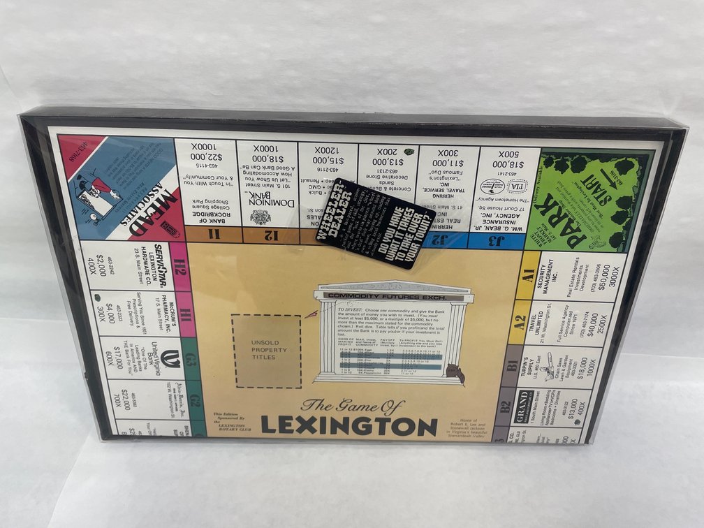 The Original Lexington Monopoly 