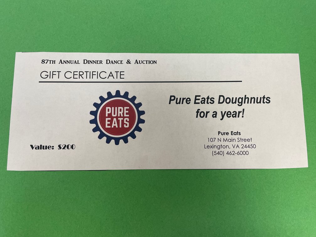 Doughnuts for a year! 