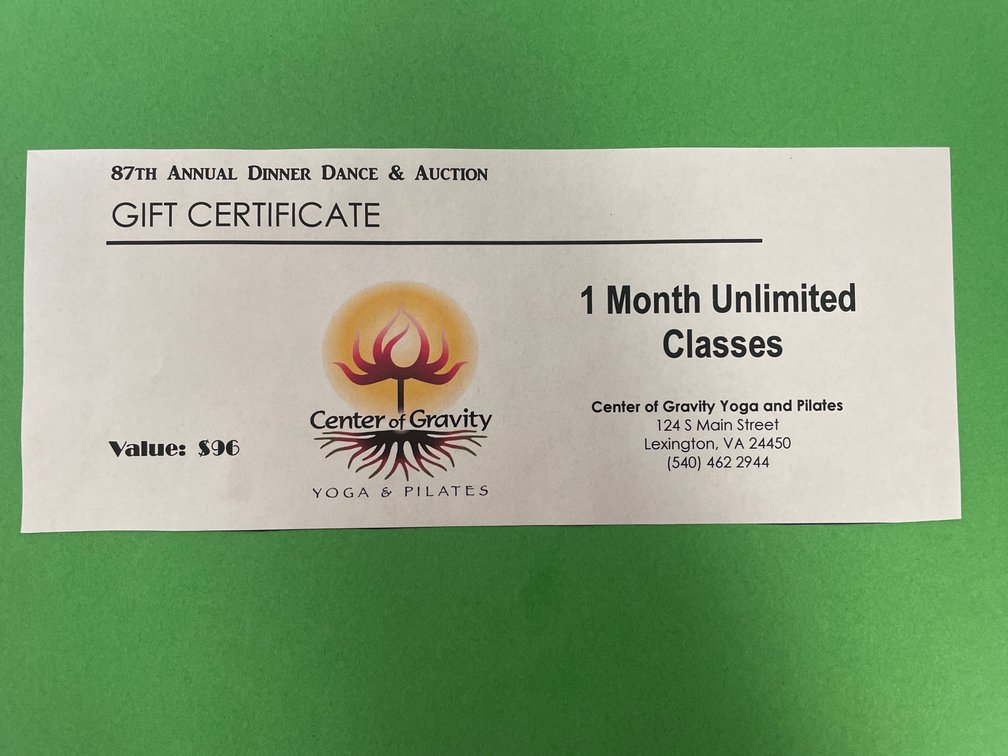 Center of Gravity Yoga and Pilates Pass