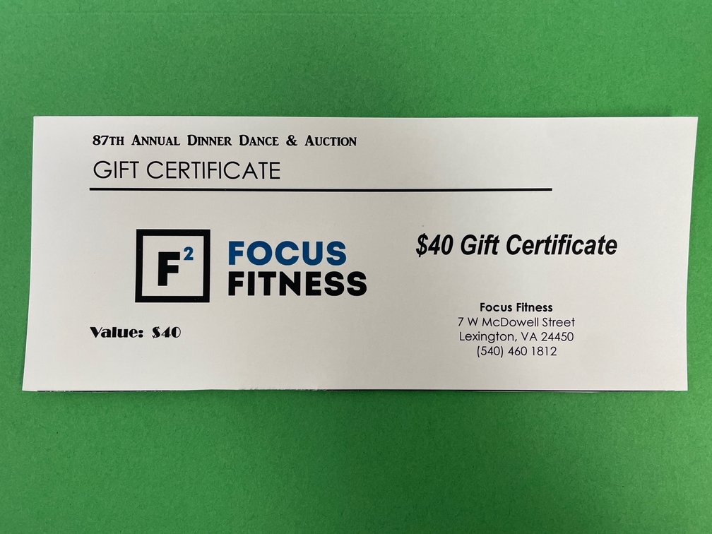Focus Fitness gift certificate