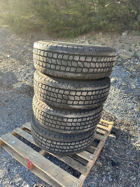 8 Lug Wheels W/ Tires Size LT265/70/17 Set Of 4