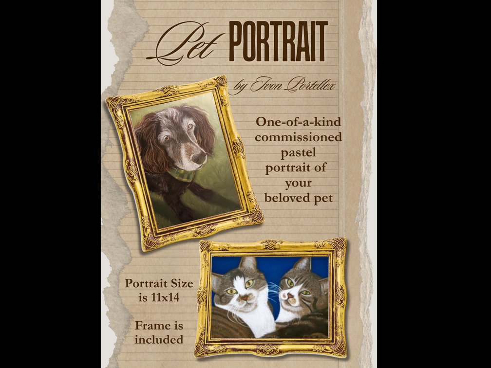 Custom painted pet portraits
