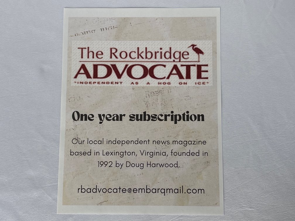 The Rockbridge Advocate Subscription