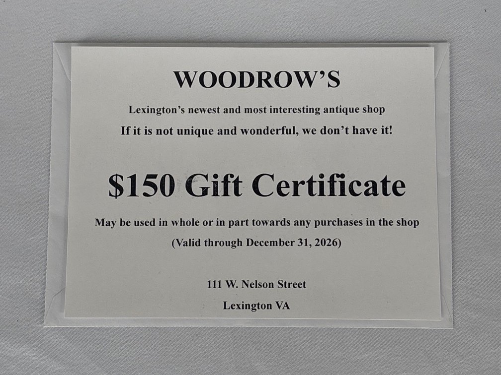 Woodrow’s Gift Certificate