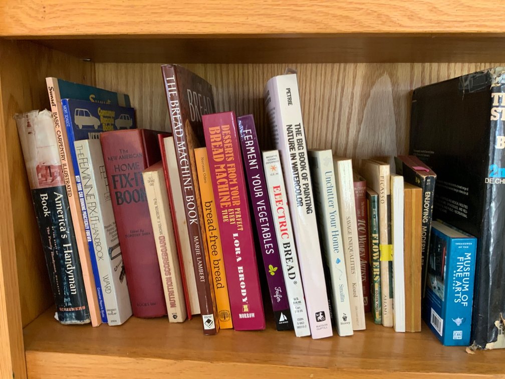 Books from Top Row by Front Door