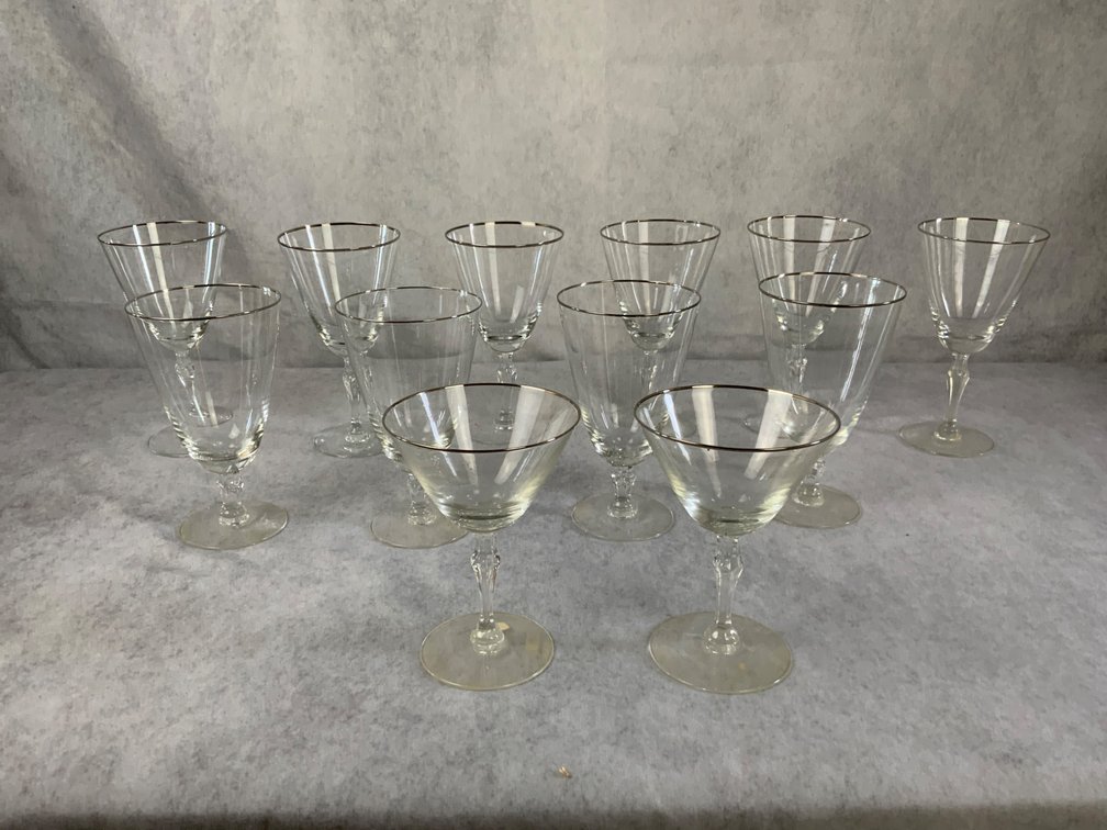 12 Fostoria Crystal Stemware Pieces