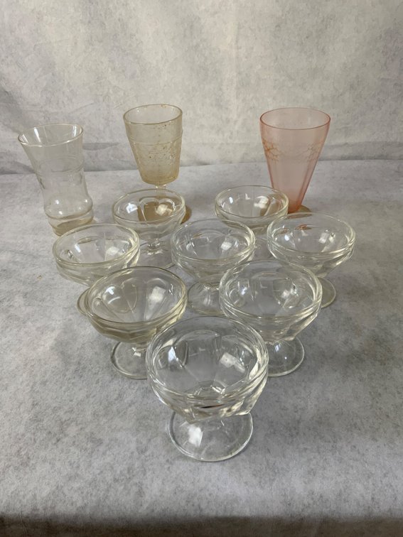 Clear and Colored Glassware Set