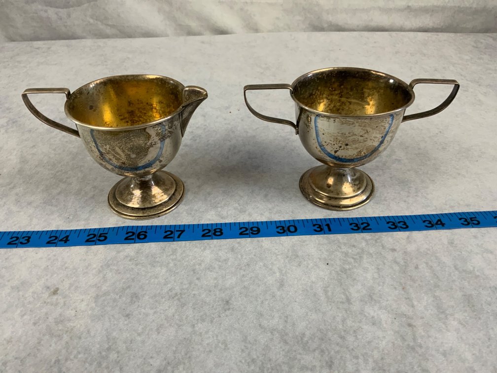 Sterling Silver Creamer and Sugar Set