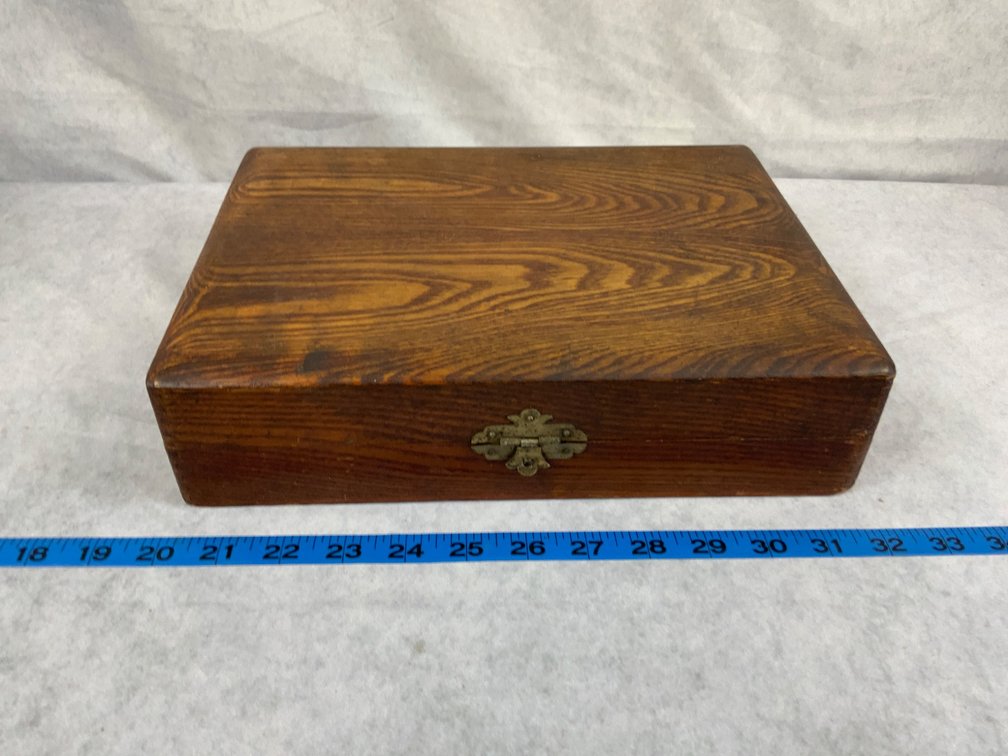 Wooden Seed Box with Floral Interior Label