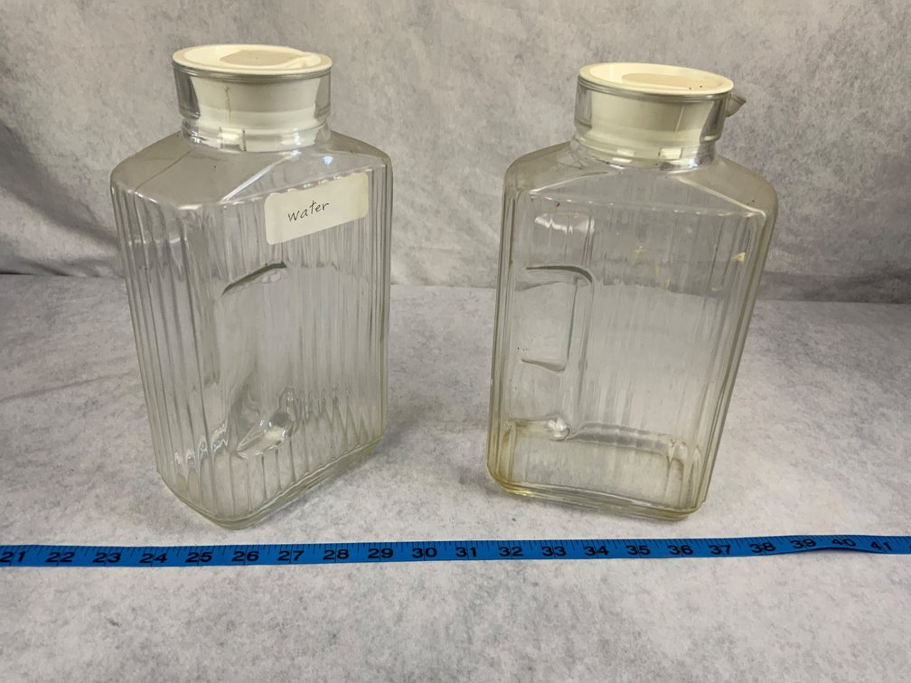 Clear Glass refrigerator jars