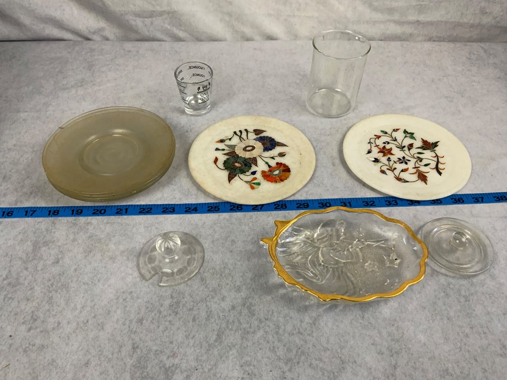 Decorative Plates, Coasters, and Glassware