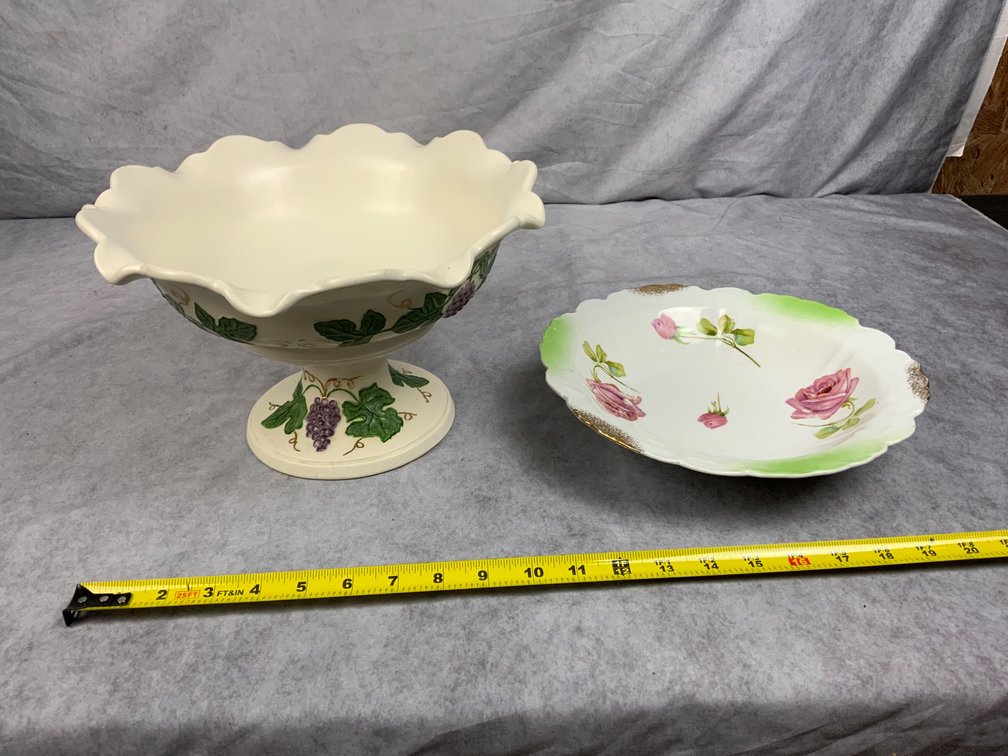 Ceramic Bowls with Floral Designs