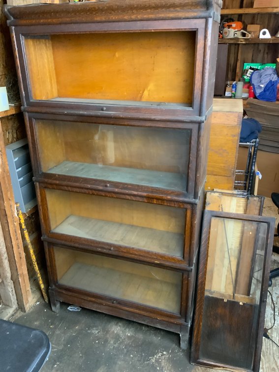 Oak Barrister Bookcase with 5 Sections