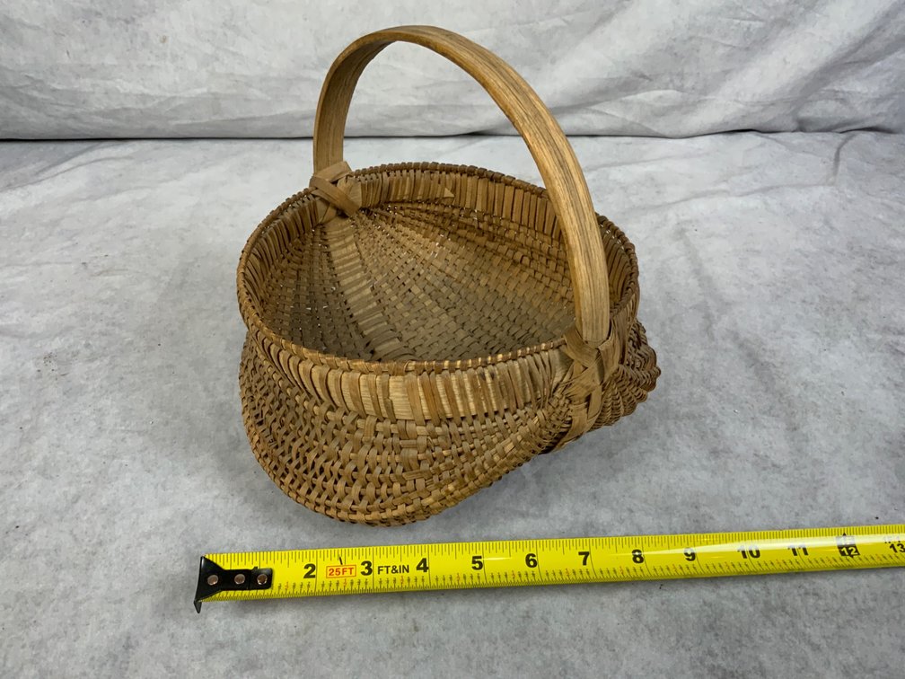 Woven Reed Basket with Handle